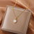 Fashion Round Titanium Steel Inlay Zircon Pendant Necklace