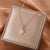 Fashion Round Titanium Steel Inlay Zircon Pendant Necklace