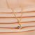 Fashion Round Titanium Steel Inlay Zircon Pendant Necklace