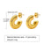 Fashion Round Titanium Steel Plating Hoop Earrings 1 Pair