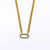 Fashion Round Titanium Steel Plating Rhinestones 18k Gold Plated Necklace