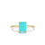 Fashion S925 Sterling Silver Classic Four-claw Imitation Tourmaline Ring Female