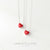 Fashion S925 Sterling Silver Red Heart Pendant Clavicle Chain