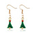 Fashion Santa Claus Christmas Socks Bell Alloy Pearl Inlay Rhinestones Women's Drop Earrings 1 Pair