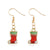 Fashion Santa Claus Christmas Socks Bell Alloy Pearl Inlay Rhinestones Women's Drop Earrings 1 Pair