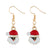 Fashion Santa Claus Christmas Socks Bell Alloy Pearl Inlay Rhinestones Women's Drop Earrings 1 Pair