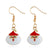 Fashion Santa Claus Christmas Socks Bell Alloy Pearl Inlay Rhinestones Women's Drop Earrings 1 Pair