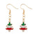 Fashion Santa Claus Christmas Socks Bell Alloy Pearl Inlay Rhinestones Women's Drop Earrings 1 Pair