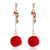 Fashion Santa Claus Christmas Socks Bell Alloy Pearl Inlay Rhinestones Women's Drop Earrings 1 Pair