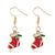 Fashion Santa Claus Christmas Socks Bell Alloy Pearl Inlay Rhinestones Women's Drop Earrings 1 Pair