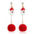 Fashion Santa Claus Christmas Socks Bell Alloy Pearl Inlay Rhinestones Women's Drop Earrings 1 Pair