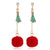 Fashion Santa Claus Christmas Socks Bell Alloy Pearl Inlay Rhinestones Women's Drop Earrings 1 Pair