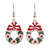 Fashion Santa Claus Christmas Socks Bell Epoxy Alloy Earrings