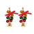 Fashion Santa Claus Christmas Socks Bell Epoxy Alloy Earrings