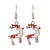 Fashion Santa Claus Christmas Socks Bell Epoxy Alloy Earrings