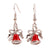 Fashion Santa Claus Christmas Socks Bell Epoxy Alloy Earrings