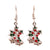 Fashion Santa Claus Christmas Socks Bell Epoxy Alloy Earrings