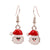 Fashion Santa Claus Christmas Socks Bell Epoxy Alloy Earrings