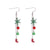 Fashion Santa Claus Christmas Socks Bell Epoxy Alloy Earrings