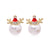 Fashion Santa Claus Christmas Socks Bell Epoxy Alloy Earrings