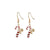 Fashion Santa Claus Christmas Socks Bell Epoxy Alloy Earrings