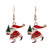 Fashion Santa Claus Christmas Socks Bell Epoxy Alloy Earrings