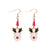 Fashion Santa Claus Christmas Socks Bell Epoxy Alloy Earrings