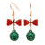 Fashion Santa Claus Christmas Socks Bell Epoxy Alloy Earrings