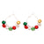 Fashion Santa Claus Christmas Socks Bell Epoxy Alloy Earrings