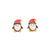 Fashion Santa Claus Christmas Socks Bell Epoxy Alloy Earrings