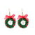 Fashion Santa Claus Christmas Socks Bell Epoxy Alloy Earrings