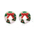 Fashion Santa Claus Christmas Socks Bell Epoxy Alloy Earrings