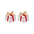 Fashion Santa Claus Christmas Socks Bell Epoxy Alloy Earrings