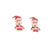 Fashion Santa Claus Christmas Socks Bell Epoxy Alloy Earrings