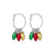 Fashion Santa Claus Christmas Socks Bell Epoxy Alloy Earrings