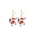 Fashion Santa Claus Christmas Socks Bell Epoxy Alloy Earrings