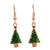 Fashion Santa Claus Christmas Socks Bell Epoxy Alloy Earrings