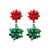 Fashion Santa Claus Christmas Socks Bell Epoxy Alloy Earrings