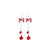 Fashion Santa Claus Christmas Socks Bell Epoxy Alloy Earrings