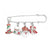 Fashion Santa Claus Gift Box Snowman Alloy Enamel Inlay Rhinestones Unisex Brooches