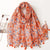 Fashion Scarf Orange Wheat Ear Tassel Travel Beach Towel Shawl