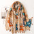 Fashion Scarf Orange Wheat Ear Tassel Travel Beach Towel Shawl