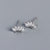 Fashion Sector Silver Plating Zircon Ear Studs 1 Pair