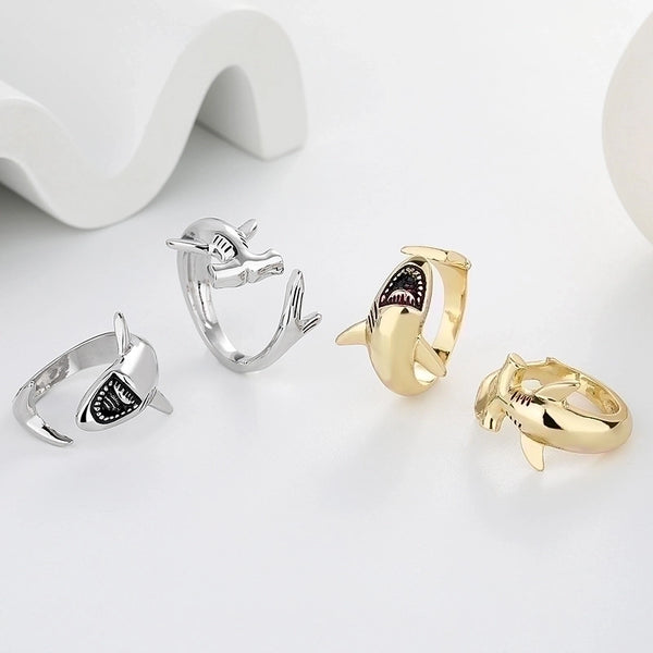 Fashion Shark Copper Open Ring In Bulk