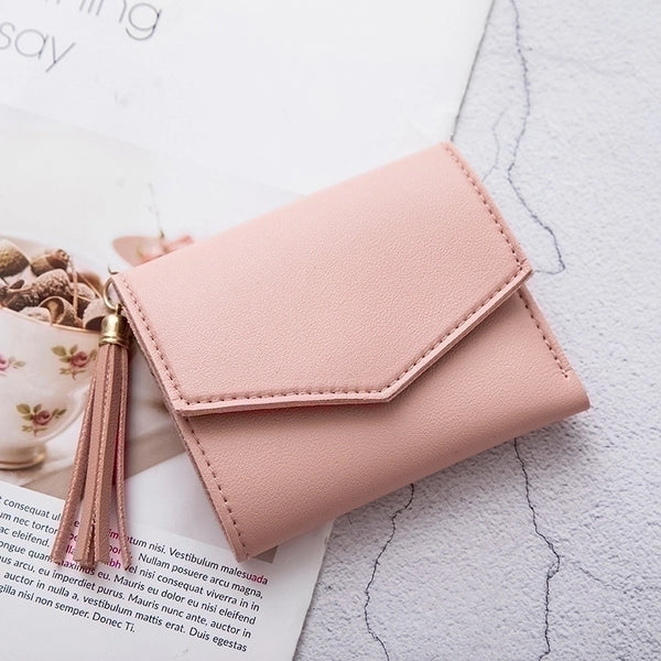 Fashion Short Women's Wallets Korean Women's Tassel Wallets