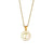 Fashion Simple Elegant Round Shell Hollow Letter Stainless Steel Necklace