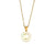 Fashion Simple Elegant Round Shell Hollow Letter Stainless Steel Necklace