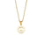 Fashion Simple Elegant Round Shell Hollow Letter Stainless Steel Necklace