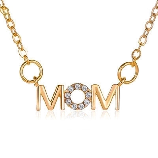 Fashion Simple English Letter Necklace Mother Pendant Clavicle Chain Mom Mother's Day Necklace