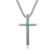 Fashion Simple Frosted Cross Pendant Stainless Steel Necklace